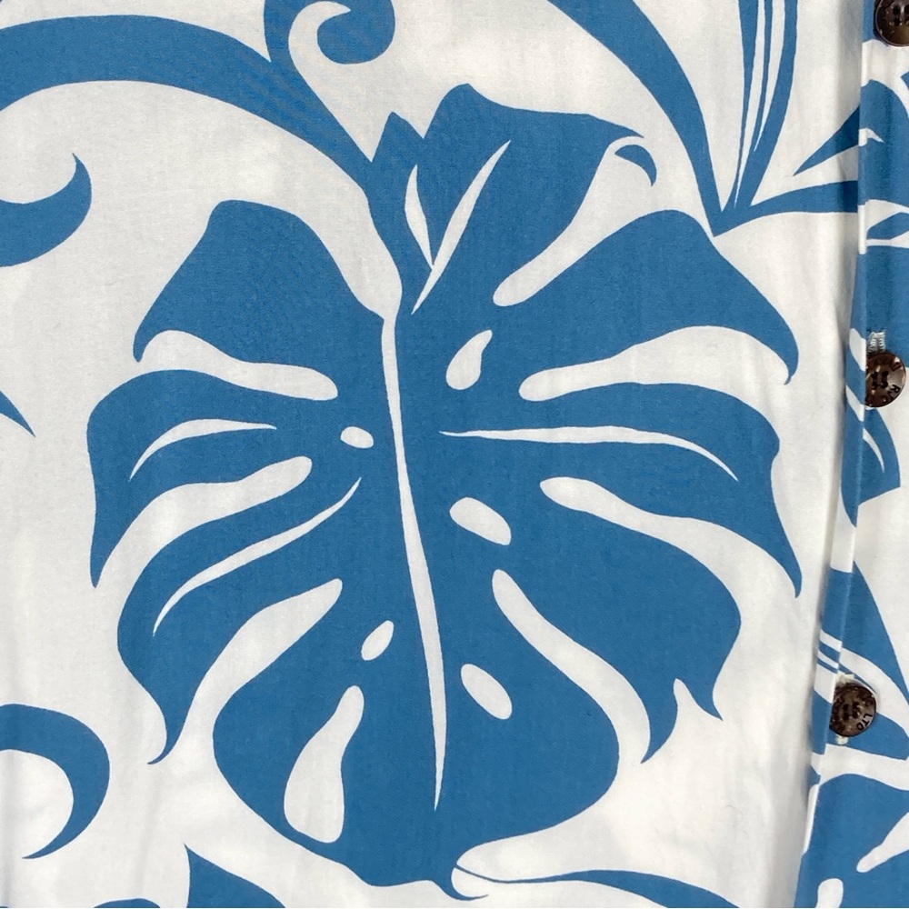Kalaheo Hawaiian Aloha Shirt Small Reverse Print USA Palm Flowers Leaves Floral - Picture 12 of 15